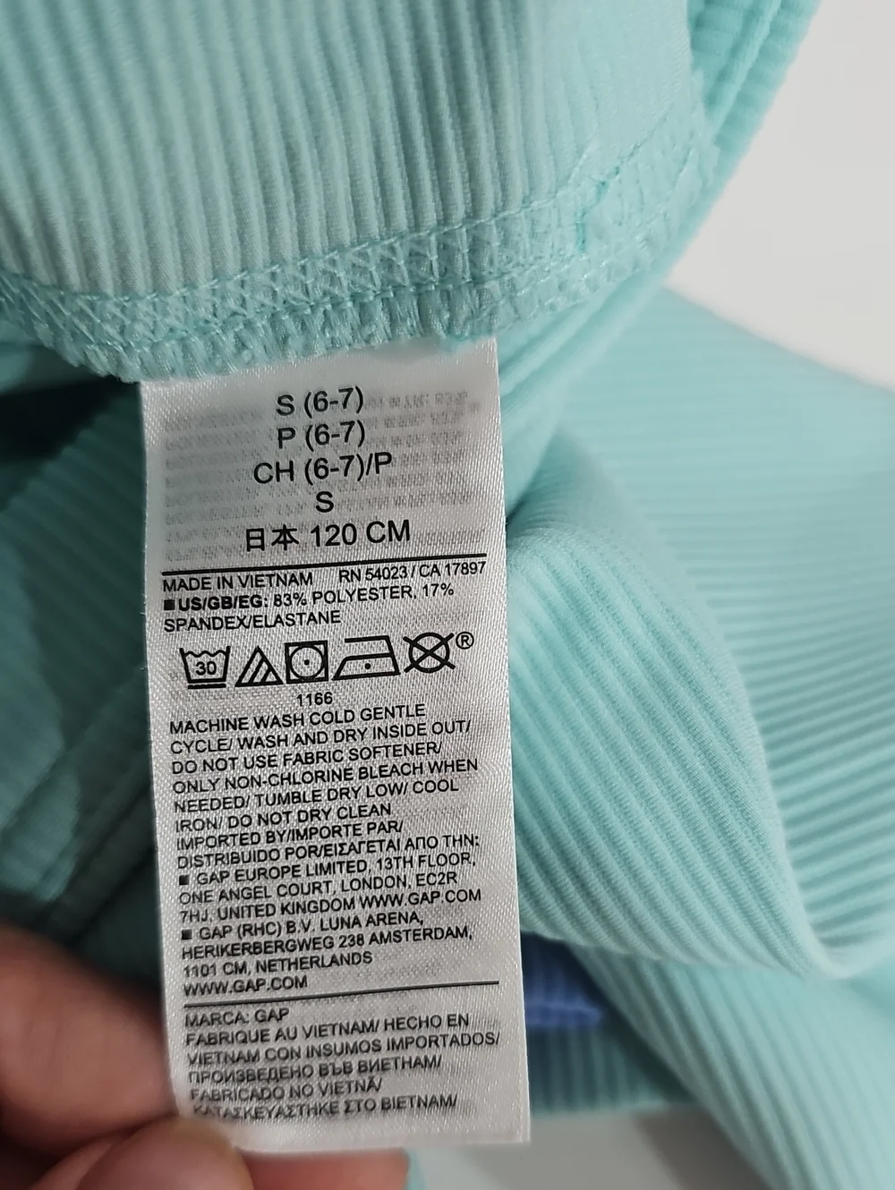GAP Kids Ribbed Bike Shorts Srt Of 3, Mint And Blue